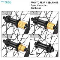 Jeu de roues en carbone SeeMore Thru-axle Central Lock Disc Brake Boost Freehub MS/HG/XD 60t Ratchet 27,5 pouces XC