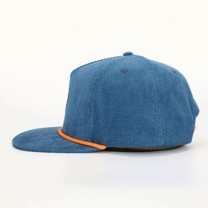 BSCI Oem Custom Embroidery <b>Patch</b> Logo Mens High Quality 5 Panel Unstructured Corduroy Rope Snapback Cap Hat - Product Image 3
