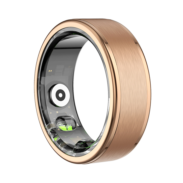 Cheap Smart Ring R03 with Charge Station, Stainless Steel Ring IP68 Waterproof Health Monitoring Fitness Tracker