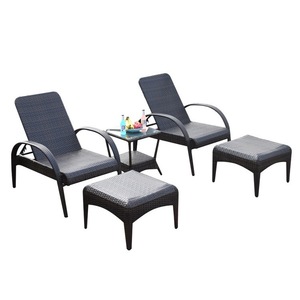 Lettino Prendisole Moderno da Esterno per Piscina, Sdraio da Giardino, Villa, Impermeabile, Anti-UV, in Rattan, per Spiaggia - Product Image 5