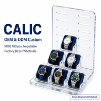 Penyangga Jam Tangan Akrilik Calic Book-End, Bentuk L Transparan, Penyangga Vertikal untuk Meja, Etalase Ritel, Ukuran Kustom, OEM