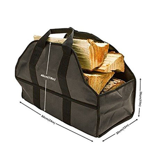 Grande resistente all'acqua legna da ardere caricati borsa del camino Tole Bag con manico morbido per camino e pozzo del fuoco - Product Image 4