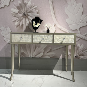 Ensemble coiffeuse moderne français MEDICI avec décoration coquillage, mobilier de chambre en bois de luxe sur mesure, table tendance - Product Image 1