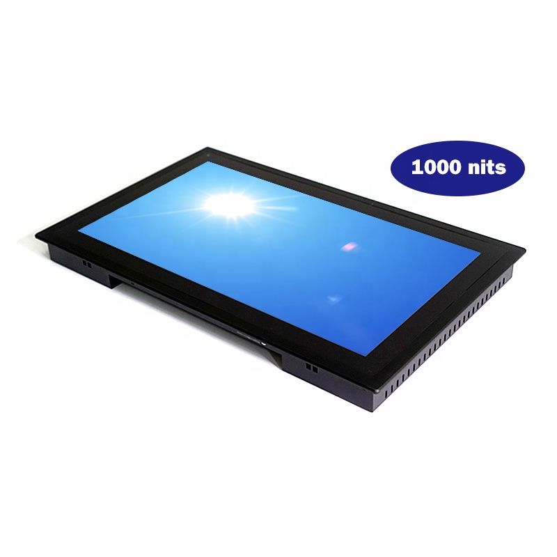 Embedded touchscreen LCD monitors kiosk 1000 nit high brightness industrial touch screen monitor