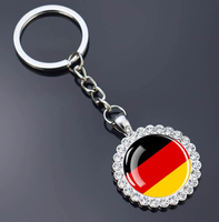 Llavero con la Bandera de Egipto con un Diseño de Flor Adornada con Pedrería, Adecuado como Colgante para Bolsos, Accesorio de Cristal
