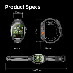 Montre connectée ODM en gros avec IA, détection du sommeil et de l'humeur, test VRC, suivi sportif GPS, altimètre, boussole, logo personnalisé RACER 5 Pro - Product Image 4