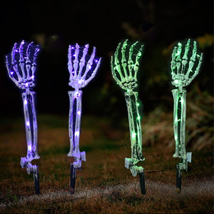 DAMAI Halloween Decoration Insert Simulation Skull Props Ghost Festival Garden Outdoor Horror Decor Three-piece Skeleton Set - Product Image 3