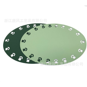 Set de table ovale Tangfeng TW6523, couleur unie, lavable en machine, résistant à la chaleur, marque privée sous licence pour usage domestique - Product Image 1