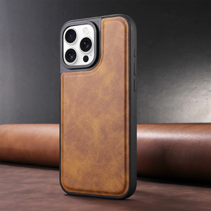 เคสโทรศัพท์หนังแท้หลากสีสไตล์มินิมอลแบบธุรกิจ ใช้ได้กับ iPhone ทุกรุ่น - Product Image 3