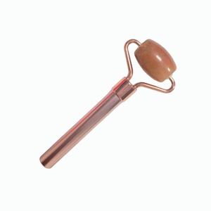 Rodillo Masajeador de Aventurina Roja Natural con Mango de Aleación de Zinc en Oro Rosa, Herramienta de Masaje Facial de Cristal, Rodillo de Belleza Reafirmante y Lifting - Product Image 6