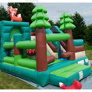 Thème animal Hupfburg Outdoor Party Jumpers <span class=keywords><strong>Jungle</strong></span> Trampoline Kids Fox Bouncing House Combo <span class=keywords><strong>Safari</strong></span> Bouncy House for Kids - Product Image 2