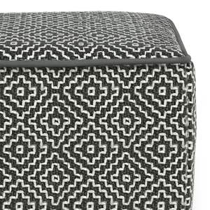DB Briella pouf carré tissé intérieur/extérieur gris/blanc chaise d'appoint - Product Image 3