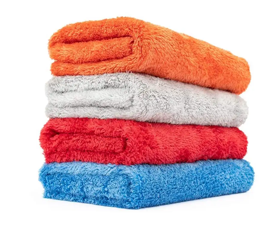 4-Pack 16 x 16 in. EDGELESS microfiber towel 500gsm Mix colors Professional Korean 70/30 Plush Microfiber Detailing towels