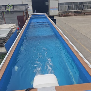 Phong cách mới 40ft Container vận chuyển Hồ bơi giá rẻ thép ngoài trời Aquarium Scuba Diving Acrylic <span class=keywords><strong>Mod</strong></span> hồ bơi - Product Image 4