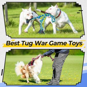 Heavy Duty Cotton <strong>Dog</strong> Chew Toys Tough Tug Rope for Aggressive Chewers Durable 3 <strong>Supplies</strong> Included for <strong>Large</strong> Small <strong>Dogs</strong> - Product Image 4