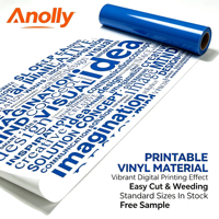 Prix d'usine, vinyle PVC auto-adhésif bleu saphir pour affiches publicitaires imprimables