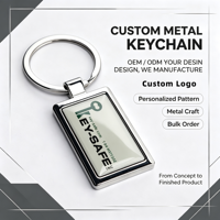 Porte-clés personnalisable Mingou professionnel en alliage de zinc, pour cadeaux d'affaires, avec logo photo personnalisé, rapide et portable