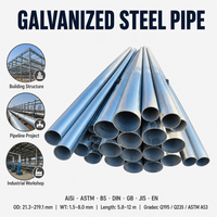 Tube en acier galvanisé de haute qualité, tube rond revêtu A53 A36 20 #   S355JR Q355B 16Mn S275JR Q345B 15-200mm 2-20mm 12m EN 10219 GI