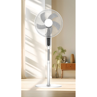 Ventilateur sur pied à oscillation mécanique de haute qualité, 16 pouces, base croisée, plastique, utilisation en extérieur et en hôtel