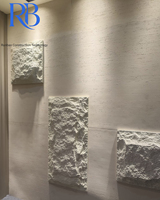 Revêtement mural extérieur en pierre fendue, panneau résistant aux intempéries, pierre naturelle durable, carrelage de façade, taille personnalisée