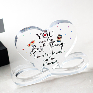 Art déco stile romantico personalizzato san valentino scultura d'amore sentito cristallo acrilico Souvenir regalo per gli amanti - Product Image 2