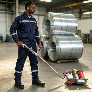 Steel Coil Pusher Hydraulic Mover Trolley Factory Handling Equipment for Heavy Metal <b>Transport</b> in Warehouse - Product Image 1