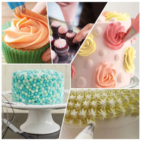 32-teiliges Edelstahl-Kuchen-Dekorations set mit Spritz beutel-Rohr düsen für Cupcake-Zuckerguss-Tipps Baking Essentials