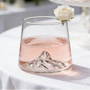 Vasos Transparentes Personalizados para Beber Agua, Producto en Oferta, Vaso de Borosilicato de 280 ml con Forma de Montaña para Té Caliente, Leche y Café - Product Image 4