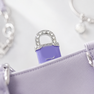Prêt à expédier : Cadenas rouge vif élégant et sophistiqué avec diamant étincelant pour sacs à main, logo métallique de créateur DIY - Product Image 3