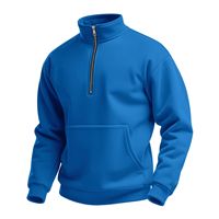 Großhandel New Herren Half Zipper Roll kragen pullover Stehkragen Plus Size Solid Langarm Sweatshirts