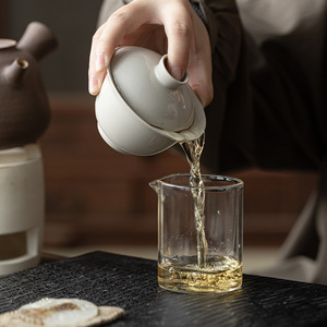 Guanlan Wood Ash Gaiwan Porcelain Handmade Round With Lid Kung Fu <b>Tea</b> <b>Set</b> - Product Image 4