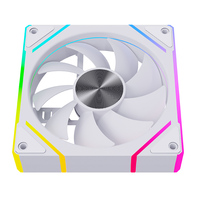 Ventilateur de boîtier PC SNOWMAN EK120-ARGB-WH 120mm blanc ARGB, roulement hydraulique PWM, synchronisation en chaîne 5V 3 broches, vente en gros
