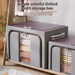 Cesta de Almacenamiento Plegable de Tela Oxford de un Solo Nivel <span class=keywords><strong>para</strong></span> Uso Doméstico con Caja de Almacenamiento de Ropa y <span class=keywords><strong>Zapatos</strong></span> de Tela - Product Image 5