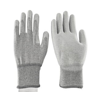 Precio barato Seguridad <span class=keywords><strong>PU</strong></span> Recubierto Palm Fit Finger ESD Guantes de trabajo para sensores electrónicos - Product Image 3