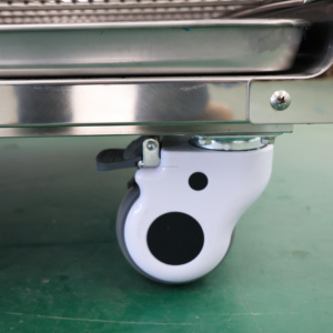 Premium 4 Bölmeli Veteriner Kedi Kafesi Paslanmaz Çelik Kedi Kafesi, Kedi Tuvaleti ve Üniversal Frenli Tekerlekler ile - Product Image 6