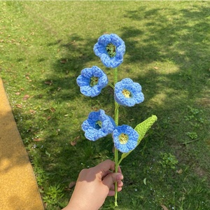 Fleur tricotée personnalisée <span class=keywords><strong>muguet</strong></span> décor à la maison noël <span class=keywords><strong>anniversaire</strong></span> mères saint valentin cadeau crochet <span class=keywords><strong>bouquet</strong></span> <span class=keywords><strong>de</strong></span> fleurs - Product Image 4