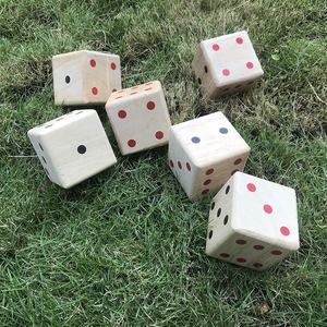 Juego de 6 dados de madera ecológicos y <span class=keywords><strong>Yatzy</strong></span> para juegos de jardín y juegos al aire libre/interior de más de 3 años - Product Image 5