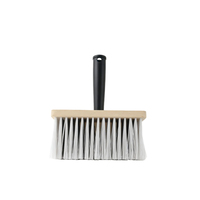 Pinceau à plafond en bois à poils en nylon avec manche en plastique pour peinture murale, colle à papier peint et nettoyage de la poussière
