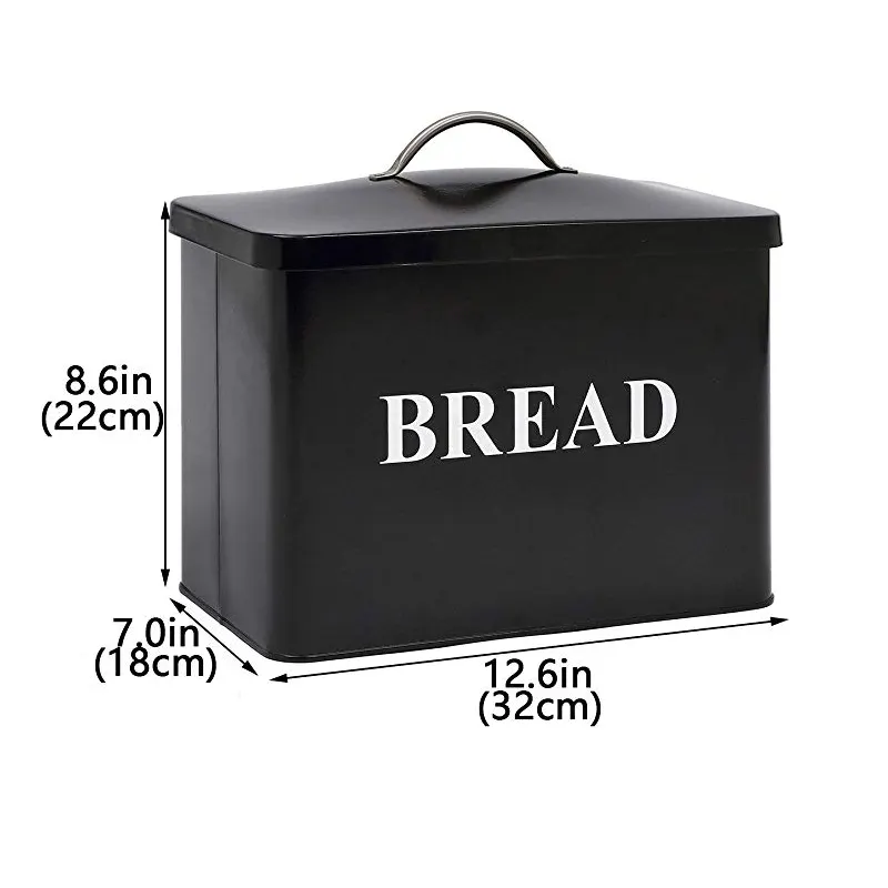 अतिरिक्त बड़ा धातु ब्रेड बॉक्स भंडारण बिन फार्महाउस रसोई ब्रेड बिन के लिए ताजा ब्रेड बॉक्स रखता है