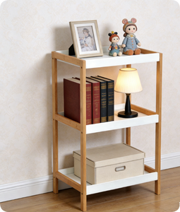 Wooden Display Shelf,3 Tier Wood Storage Rack for House,Livingroom,<strong>Bedroom</strong>,Wooden Shoe Rack <strong>Vanity</strong> Bathroom Stand - Product Image 3