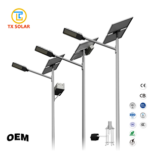 9m kutup 80W led lamba açık güneş sokak lambası harici LiFePo4 lityum pil altında GÜNEŞ PANELI