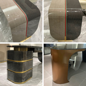 <span class=keywords><strong>Bureau</strong></span> de direction de luxe léger, moderne, en cuir, modulaire, haut de gamme, de conception présidentielle - Product Image 4