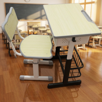 Ensemble bureau et chaise d'école réglables en hauteur, ergonomique, pour étudiants, idéal pour la maison, la salle de classe et les projets scolaires