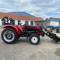 Tracteur agricole diesel multifonctionnel haute performance 50 CV 4x4 avec benne de chargement