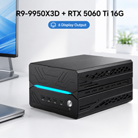 Mini PC AMD Ryzen 5 7600X dengan 6 Core 12 Thread dan Dua Port LAN 2.5G, Micro PC dengan Wi-Fi 7 untuk Gaming dan Live Streaming