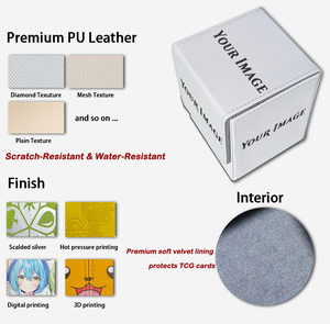 Boîte de rangement magnétique Torson 140+ en cuir PU pour cartes MTG Commander TCG, étui pour cartes à collectionner Pokémon YuGiOh - Product Image 5