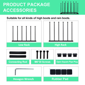 JH-Mech-organizador de botas y zapatos para exterior e interior, organizador de Metal negro, soporte para botas - Product Image 4