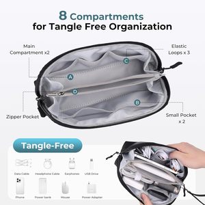 Étui pour écouteurs, étanche, résistant aux chocs et à la poussière, sac de rangement pour organisateurs d'électronique, étui de transport de voyage - Product Image 3
