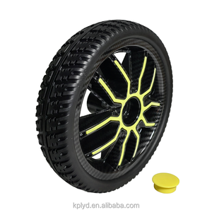 Hochwertige Rollen 8,3 Zoll <span class=keywords><strong>PU</strong></span>-Schaum rad Ältere Pendel räder Rollstuhl räder Keilnut rolle - Product Image 3