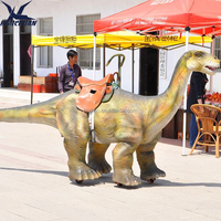 Dinosaure animatronique grandeur nature, marchant et chevauchable, fonctionnant sur batterie, pour adultes et enfants, destiné aux centres commerciaux